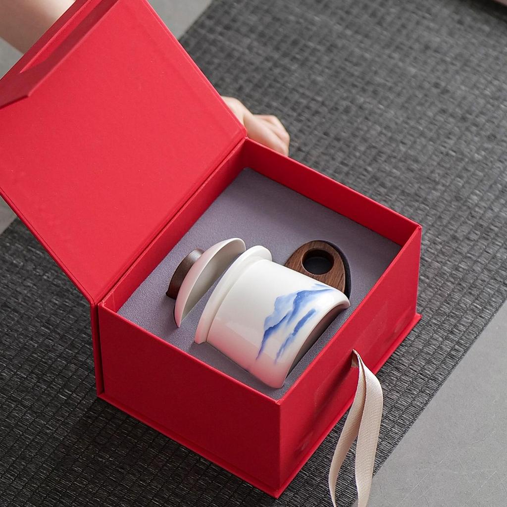 Exquisite Mutton Fat White Porcelain Tea & Coffee Infuser Cup for Home & Office