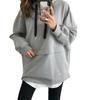 Women’s Autumn Winter Turtleneck Stitching Pullover Hoodies Long Sleeve Round Neck Leopard Printed Hooded Sweatshirt
