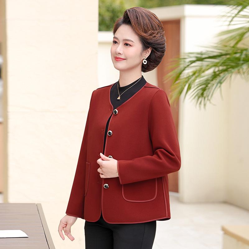 

Элегантная весенняя куртка для женщин среднего возраста – стильная, легкая и омолаживающая 4XL (suggested 135-145 jin)