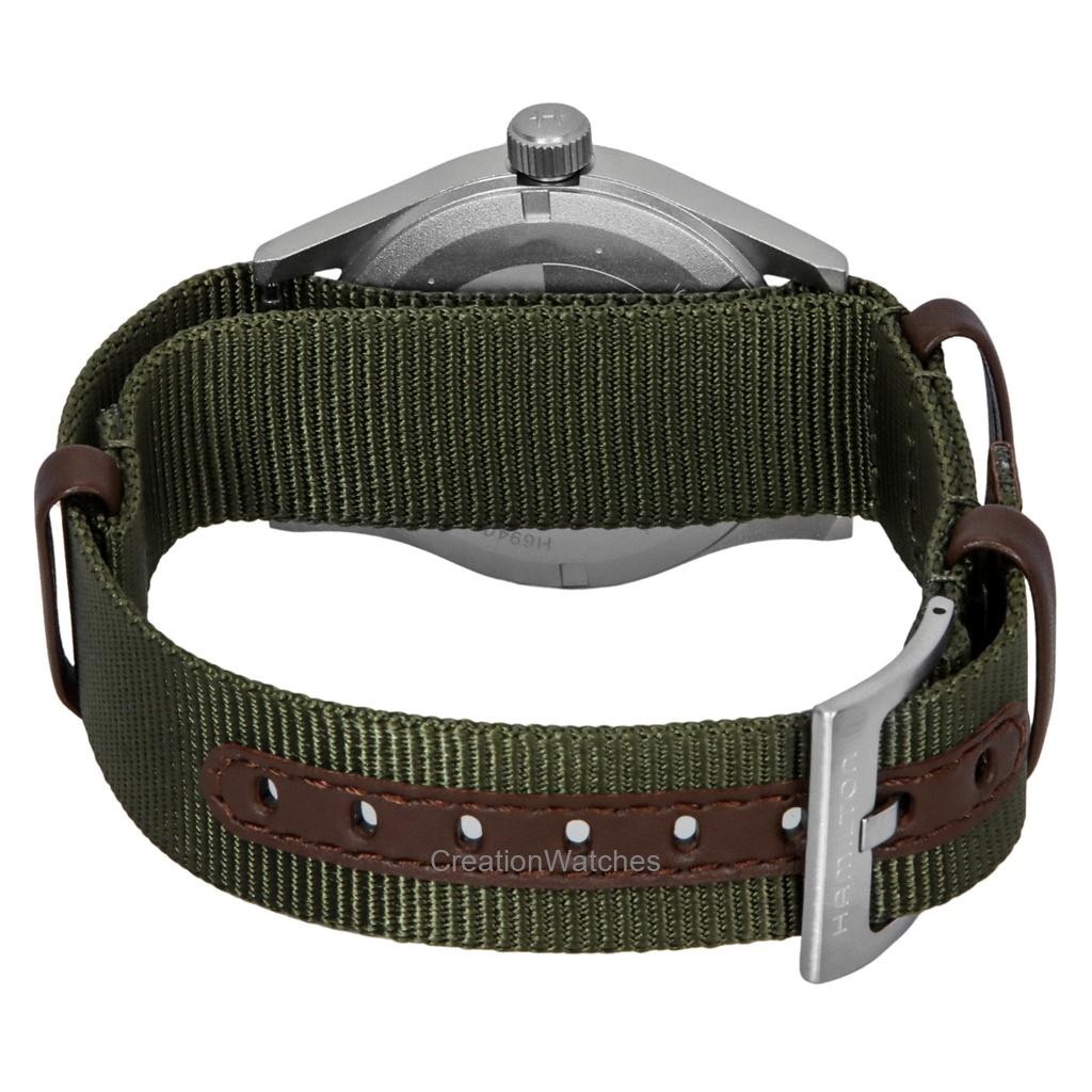 Hamilton Khaki Field Textile Strap Black Dial Quartz H69401930 Unisex Watch