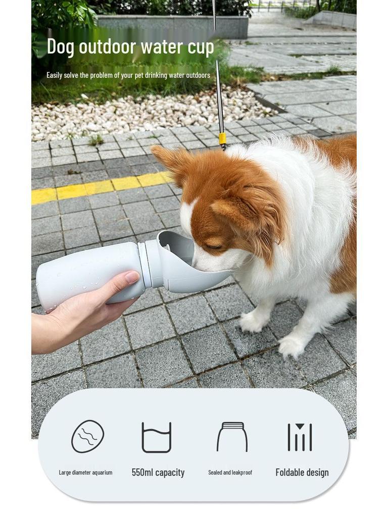 Portable Collapsible Dog Water Bottle for Outdoor Walks