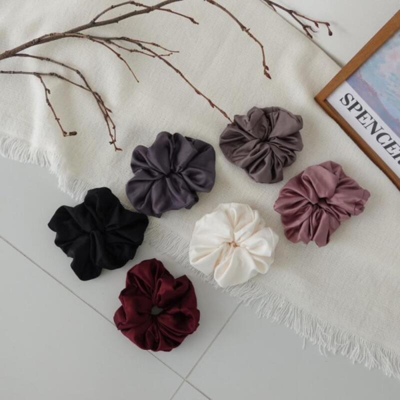 Ahenny Скранчи Сатиновый Женский Большой Резинка для Волос wine