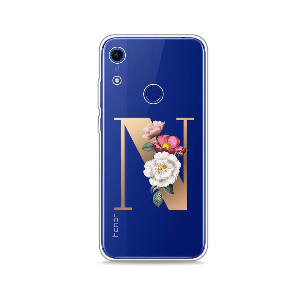 Letter Alphabet Flowers Z Silicone Cover For Honor 10X 9X 8X MAX 20 10 9 8 8A 8C 8S Prime 7A Pro Lite Soft Phone Case