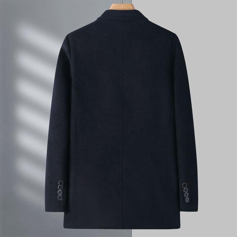 New Wool Coat for Men's Mid-length Winter Thickened Warm Daddy Double-sided Wool Coat Down Jacket