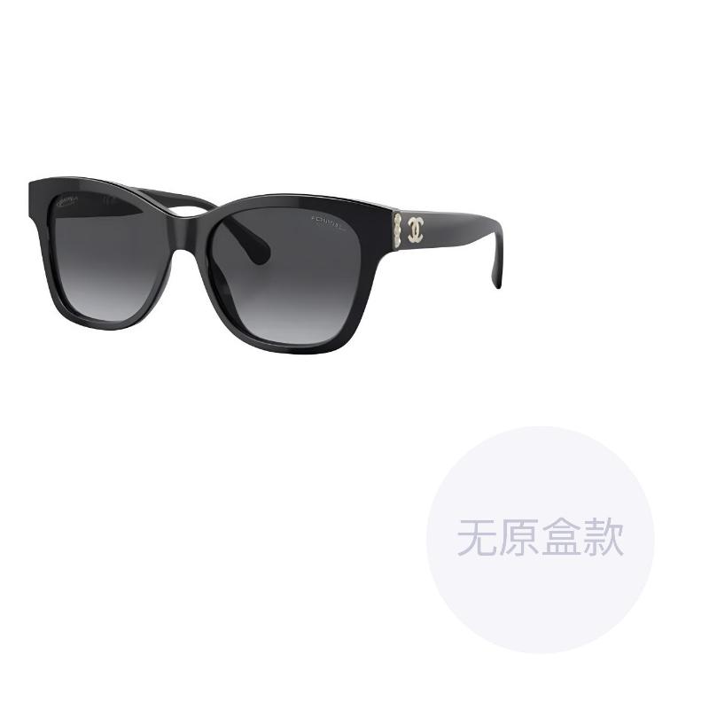 

CHANEL glass pearl decoration plate frame irregular sunglasses women s black чорний