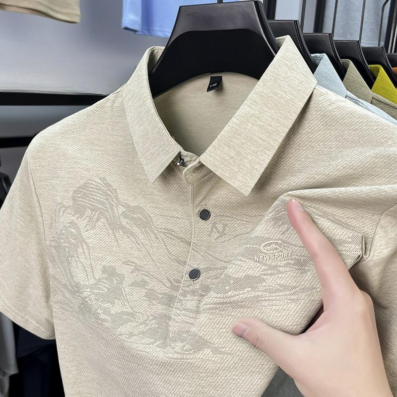 Cămașă POLO Casual cu Guler și Mânecă Scurtă de Vară Largă Versatilă Respirabilă Tricou