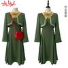 EVA Aya Poli Asuka Cos Clothing, Dating Suit Cosplay Green Dress Clothing Small Coat TV Version