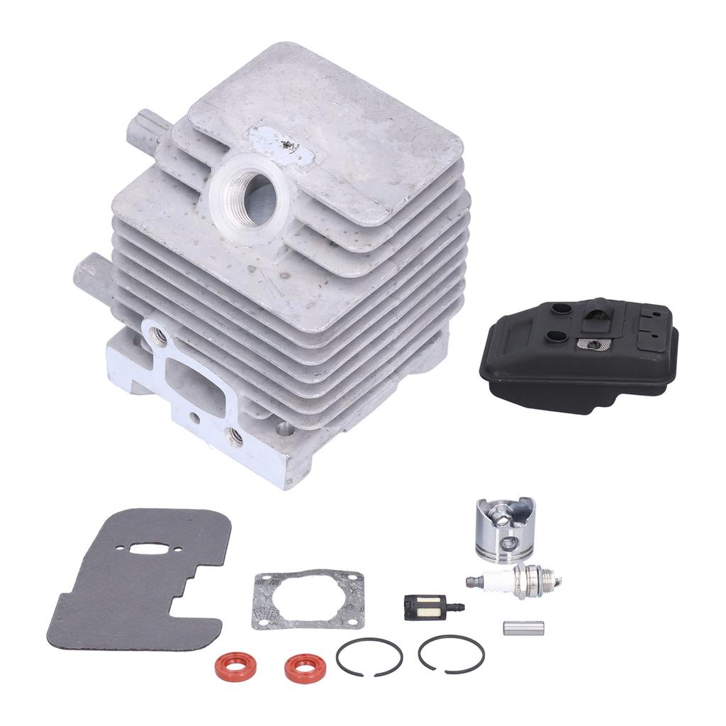 Zylinder Kolben Auspuff Schalldämpfer Dichtungssatz Passend für Stihl FS75 FS80 FS85 Freischneider Trimmer