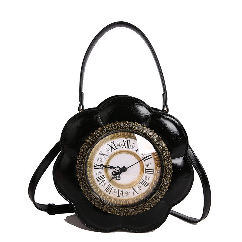 Foreign trade women's bags, fashion personality clocks, crossbody bags, European and American creative clocks, three-dimensional handbags, shoulder