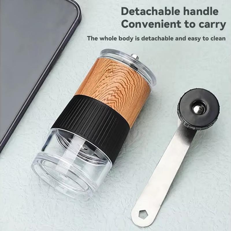 Mini Hand Shake Manual Grinding Convenient 304 Stainless Steel Ceramic Core Coffee Bean Grinder Visual Coffee Machine Portable