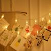 10 LED Photo Clips String Lights Hanging Cards Holder Holiday Lamp Gifts Decorative Light