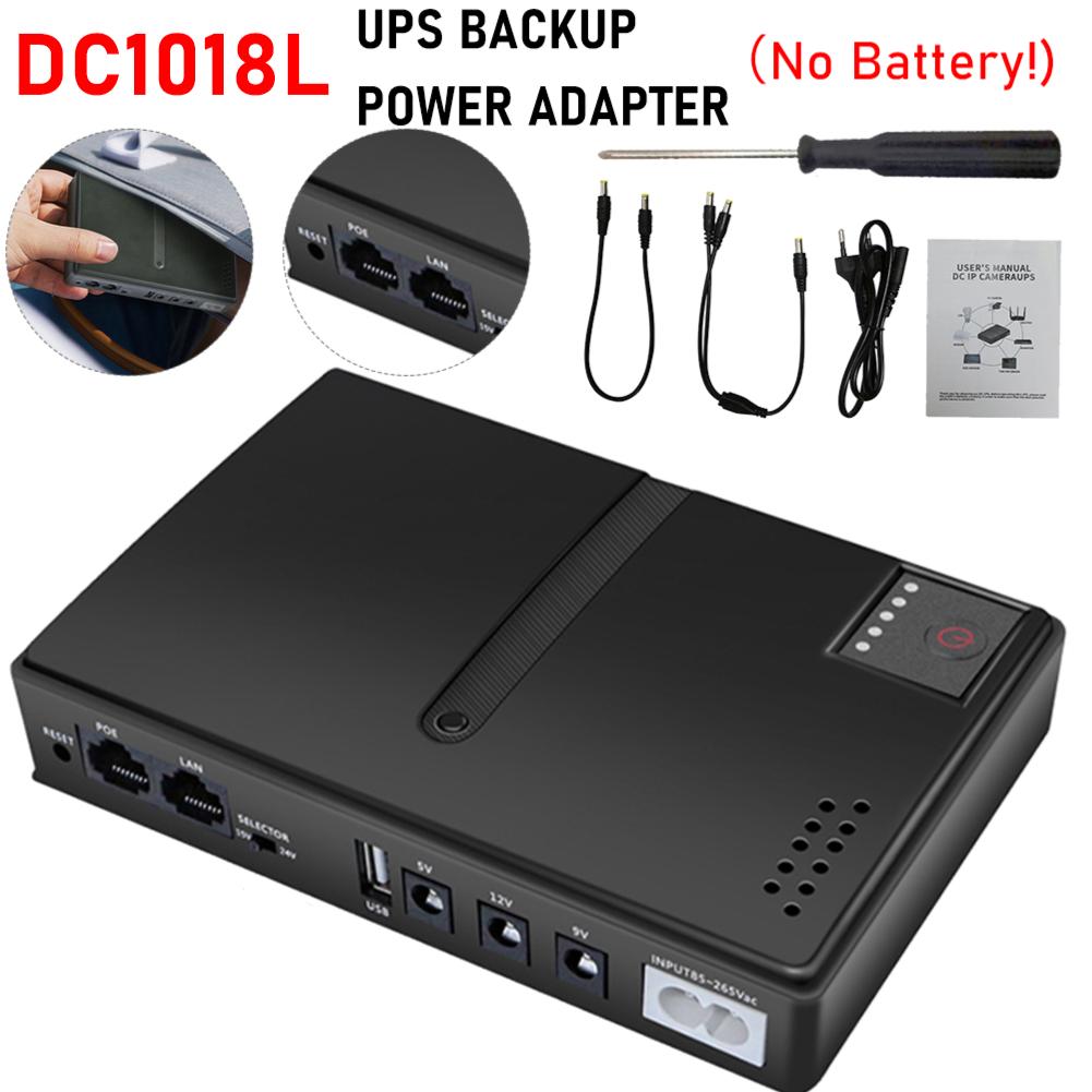 DC1018L 18W Mini Portable UPS Backup Power Adapters 5V 9V 12V Uninterruptible Power Supply Battery Backup for WiFi Router Camera