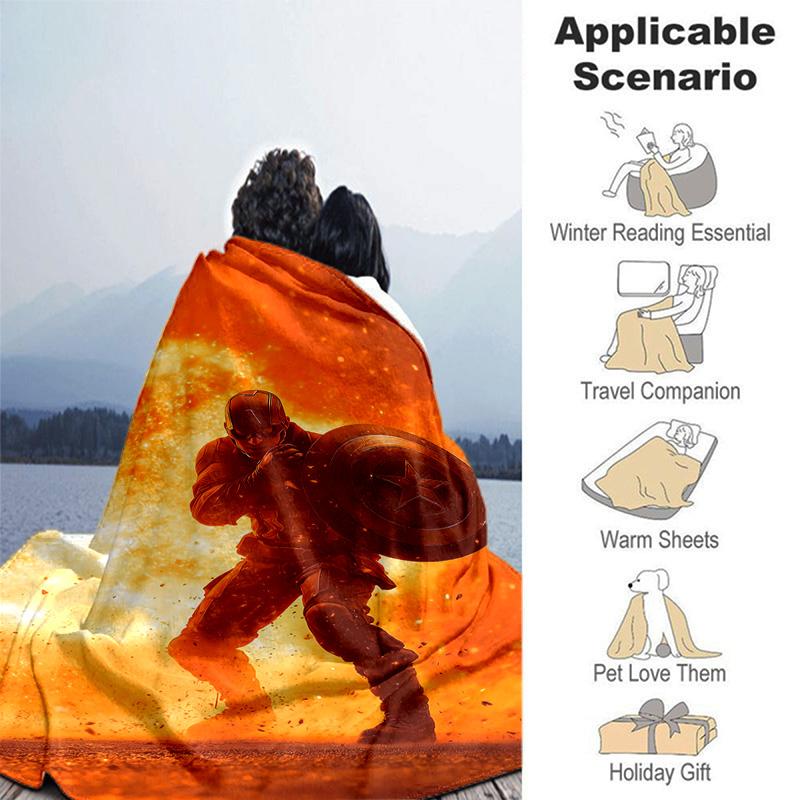 1pc Nightmare Teamup Moonlight Edition Marvel Soft Throw Blanket Flannel All Season Light Weight Living Room/Bedroom Warm Blanket. M731024