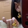 Koi goldfish earrings light luxury temperament ear hook fashion versatile good luck earrings niche high sense