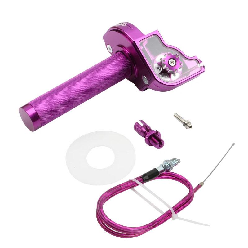 CNC Aluminum 22mm For Moped Scooter ATV Quad Bike Motorcycle Universal Accelerator Throttle Twist Grips Handlebars Cable Throttles 2