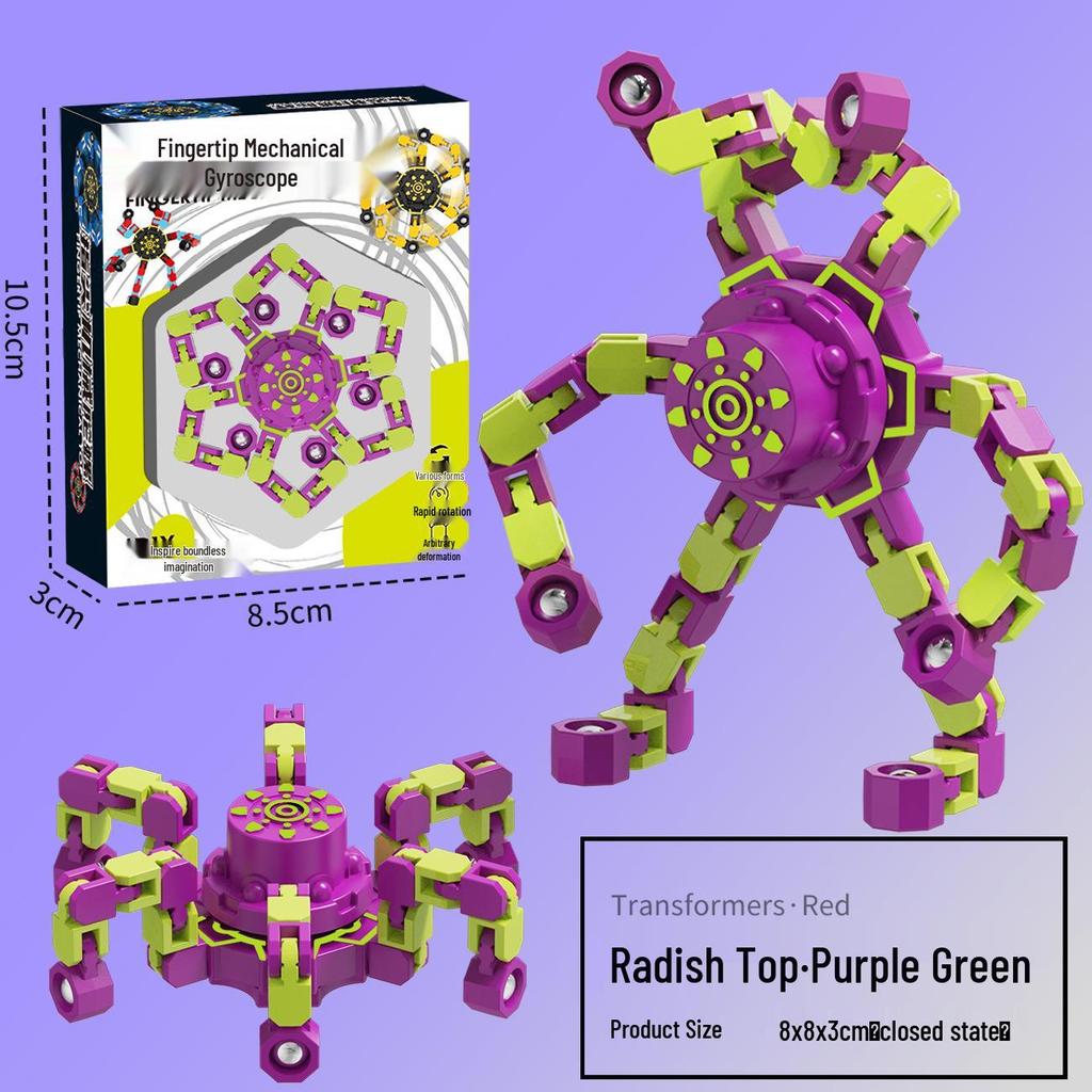 Deformable Luminous Gyro Toy: Educational Mechanical Fidget for Kids