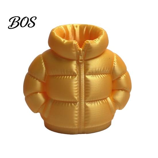 Marker Holder Down Jacket Pen Holder, 3D Printed Funny Puffer Pencil Cup, Office Cup Small Desk Organizer Storage Box for Home Desktop Decor Unique