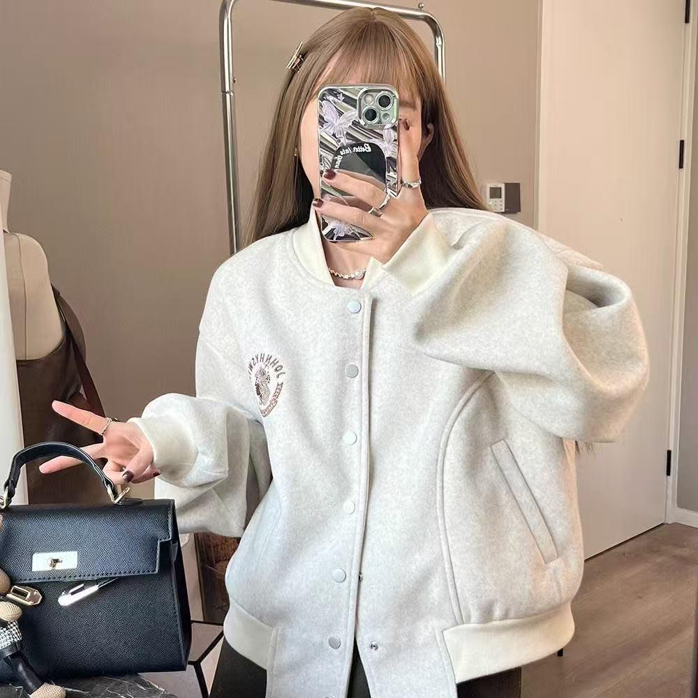 Women's Petite Casual Short Baseball Jacket - Spring/Autumn 2025 New Hot Style