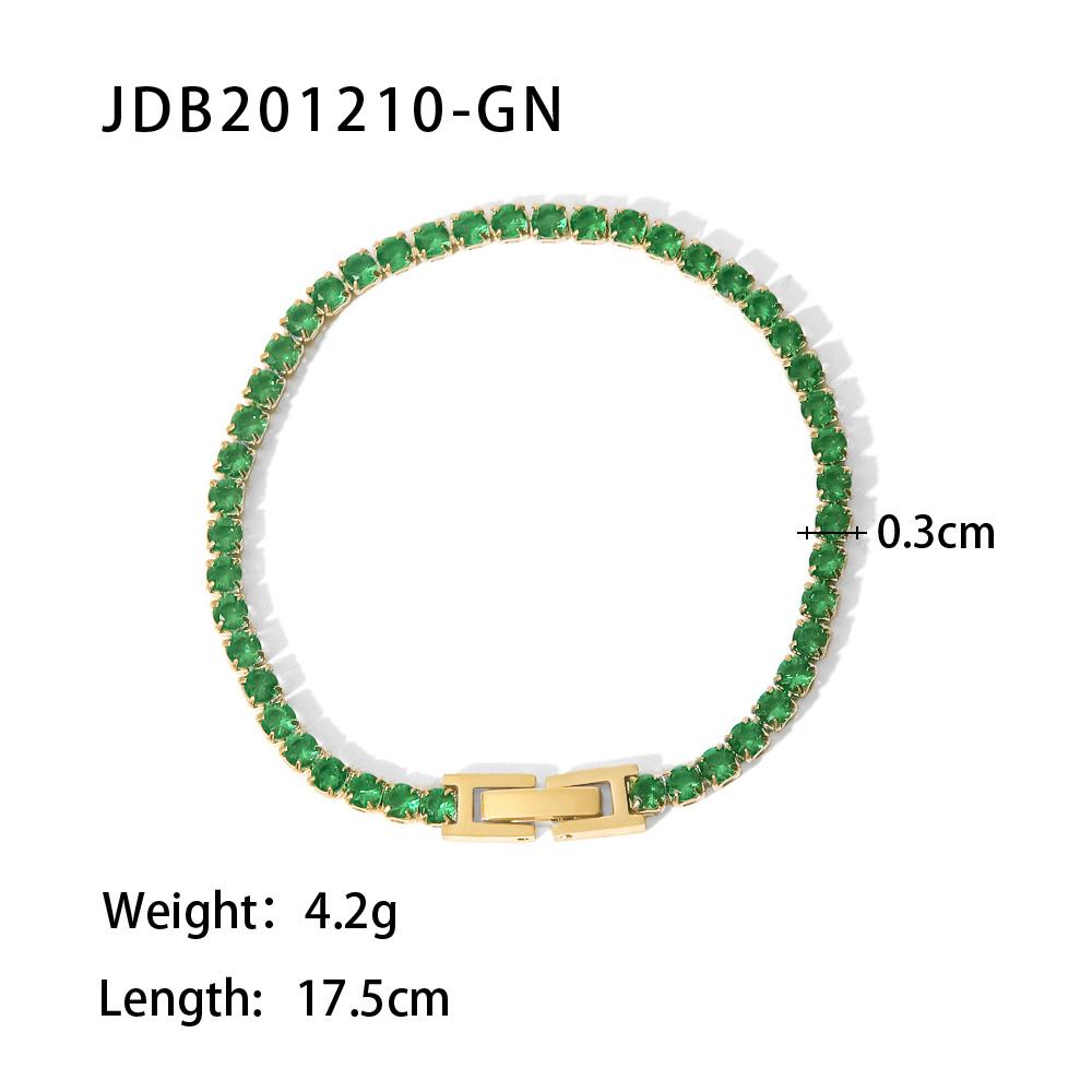Maximalist Dipped With Cubic Zirconia Gemstones Stainless Steel Bracelet for Women Jewelry Gift Bracelet Waterproof Jewel