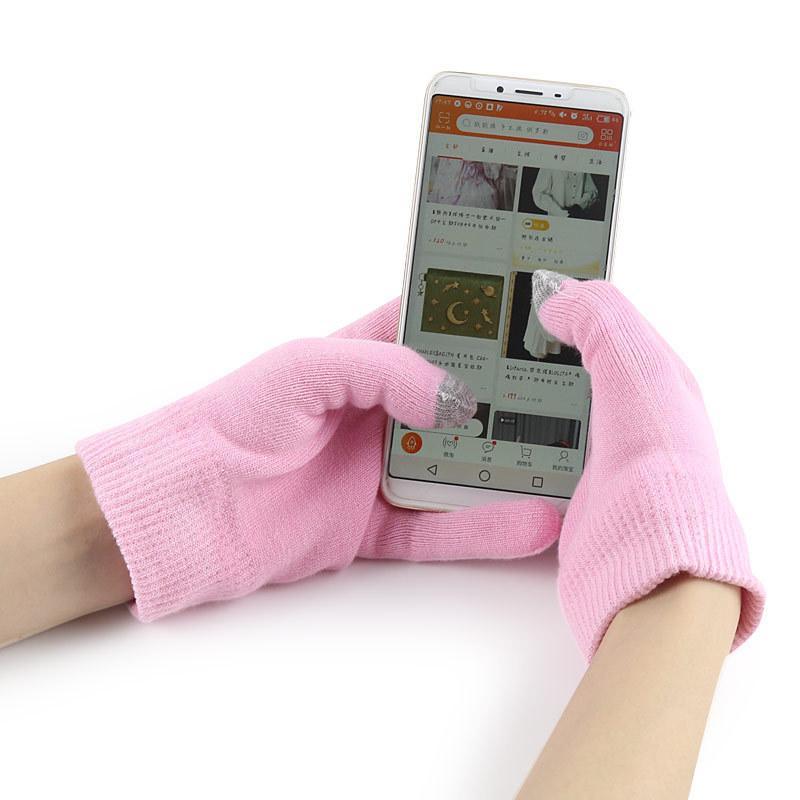 Cotton Yarn Touch Screen Gloves, Gel Gloves Men's and Women's Beauty Gloves, Three-finger Touch Screen Gloves To Keep Warm In Autumn and Winter