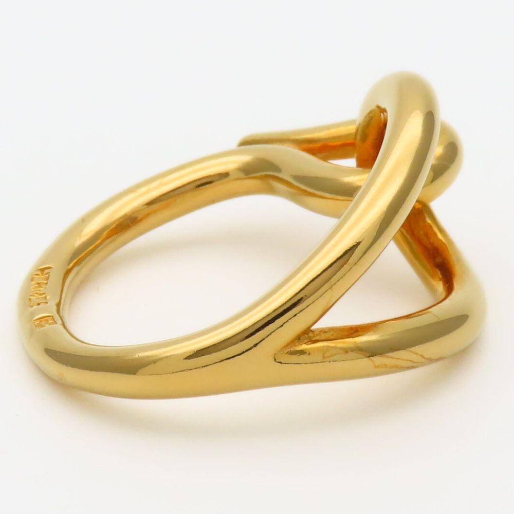 Used HERMES Scarf Ring Jumbo Metal 8.0g Gold Plating