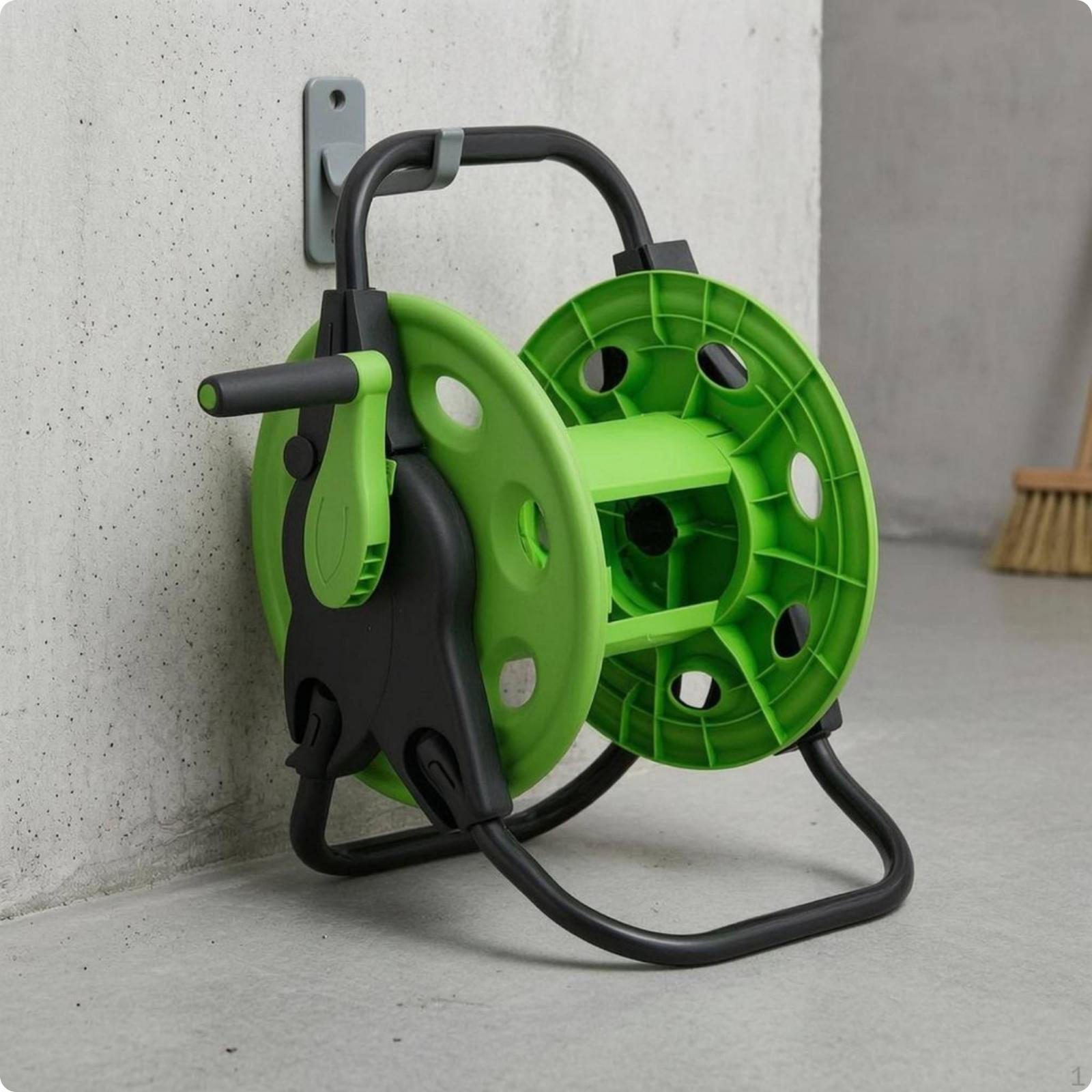 Garden Hose Reel Cart Foldable Portable Triangular Base Outdoor Storage