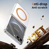Luxury HD Clear Magsafe Magnetic Fold Phone Case for Samsung Galaxy Z Flip 7 6 5 4 with Screen Protector Wireless Charge Cover
