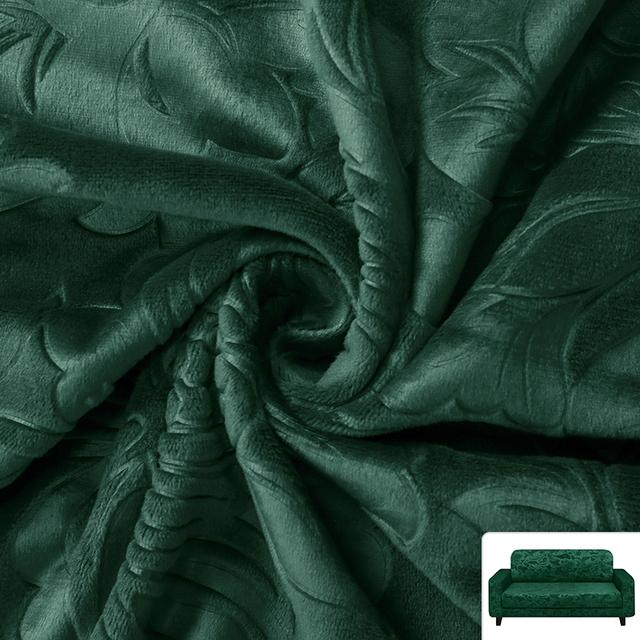 Velvet Fabric Sofa Covers For Living Room Plush Stretch Sofa Slipcover Thick Embossing Couch Cover Cold Protection Sofa Cover