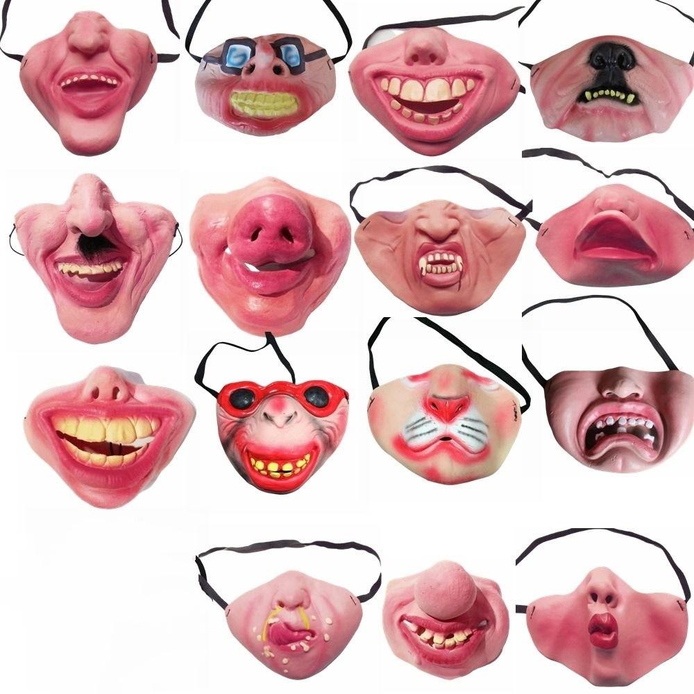 Anti-Bite Smiling Teeth Pet Muzzle Anti-Scavenge Grinning Dog Mask  Dog Cross Dressing