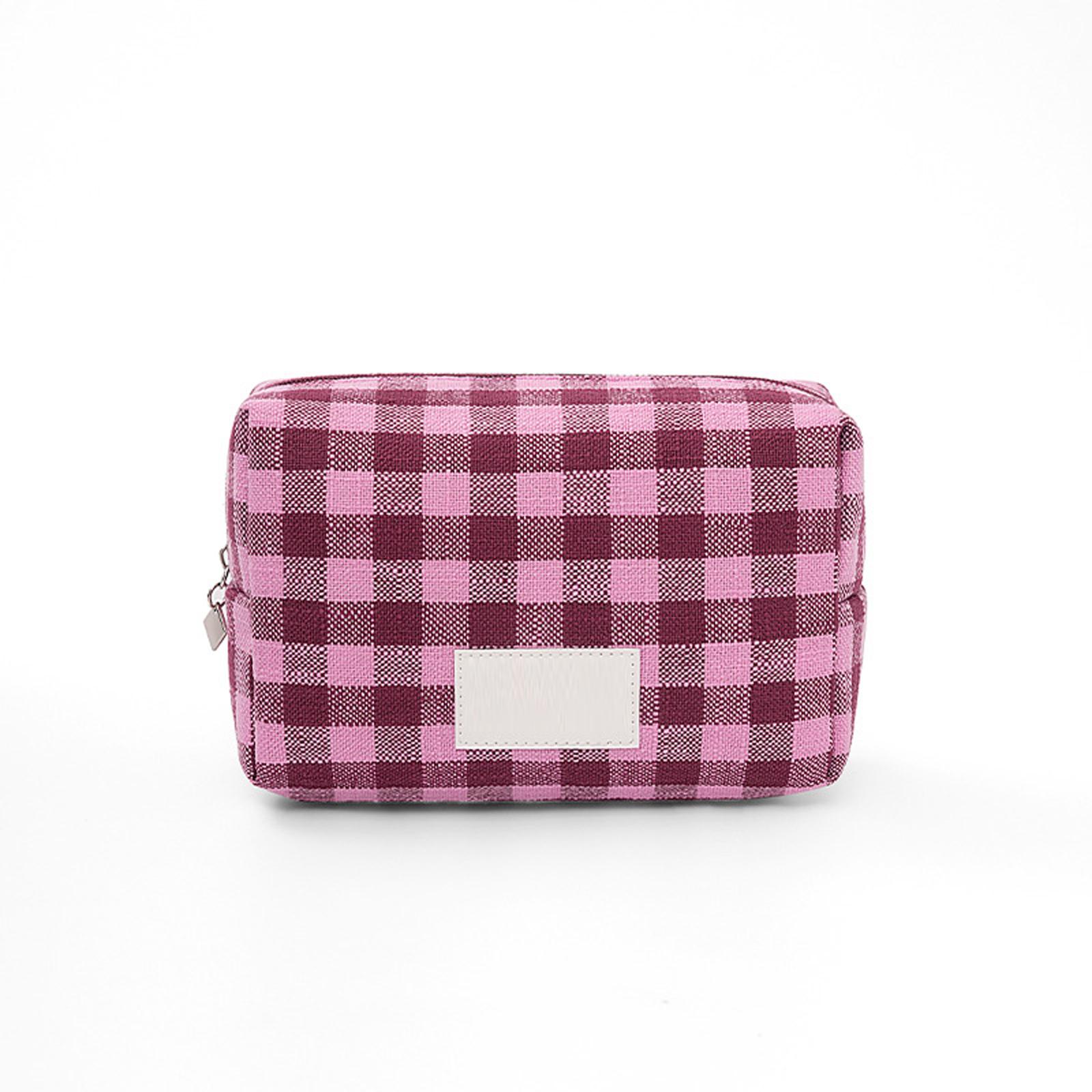 

Portable Travel Storage Bag Handheld Cosmetic Organizer Pouch with Zipper Closure Lightweight Durable Material for Toiletries and Makeup one size червоний
