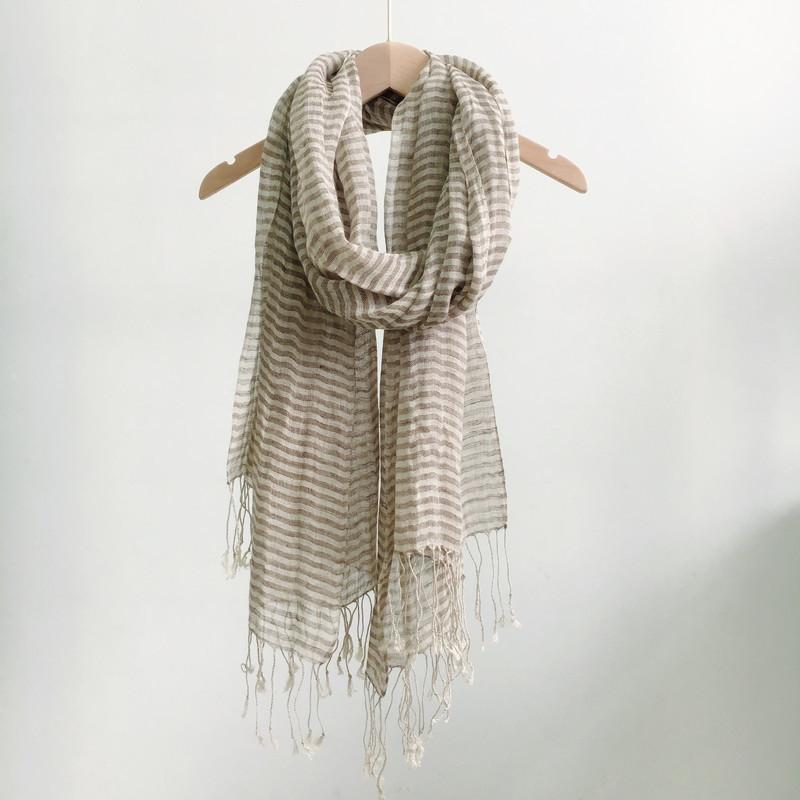 Pure Rain Dew Linen Primary Color Scarf Japanese And Korean Style Sunscreen Silk Scarf Thin Yarn Scarf