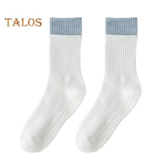 

1 пара женских носков-тапочек, противоскользящие, силиконовые, посередине, без запаха, утолщенные, теплые, однотонные, высокоэластичные, впитывающие пот, не садятся, спортивные белый