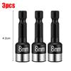 Stainless Steel Hexagonal Shank Socket Reducer Sleeve Wrench Adapter Spanner Power Drills Converter Ratchet Socket Batch Header