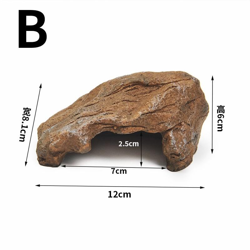 Resin Reptile Hide Shelter Geckos Crested Frogs Turtles Aquarium Decor Cave Basking Platform