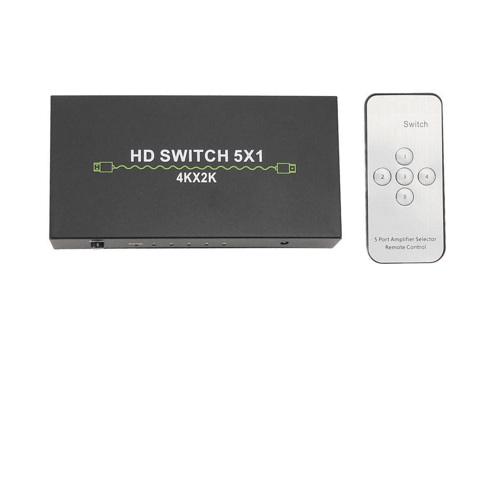 5 In 1 Out Sound Switcher 4k 30Hz HD Switcher for Computer Laptop Set Top Boxes Smart Boxes 100‑240V