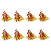 8Pcs Christmas Bells Ornaments Shatterproof Golden Plastic Mini Bells Red Bow Garland Xmas Tree Decoration Gold Tree Ornaments