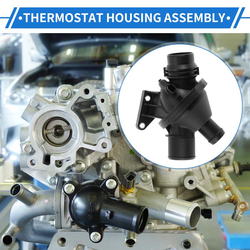 X Autohaux Engine Coolant Thermostat Housing Assembly for BMW 320i xDrive F30 2013-2018