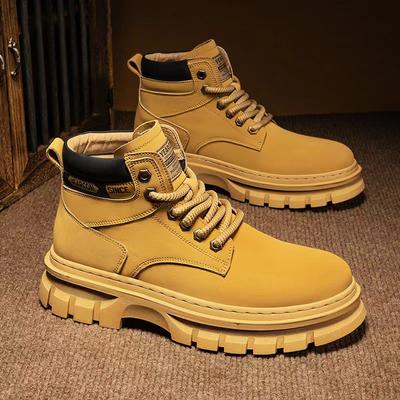Botas de Hombre Selección de Calidad Botas Altas Hombre Color Sólido Chelsea Botín Corto Botas de Herramienta Retro Británicas Botas de Cuero Hombre