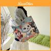 Artic National Style Canvas Tote Bag With Embroidered Butterfly For Daily Use