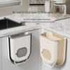 Foldable Wall-Mounted Kitchen Trash Can - Large, No Bend, Easy Clean, Hanging Design