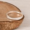 Minimalist Beaded Sterling Silver Band Ring, Dainty Stackable Ring Gift for Her.