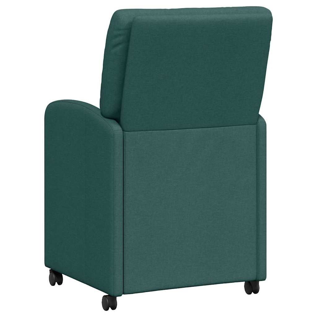 Dining Chairs with Casters 2 pcs Dark Green 57 x 67 x 95 cm