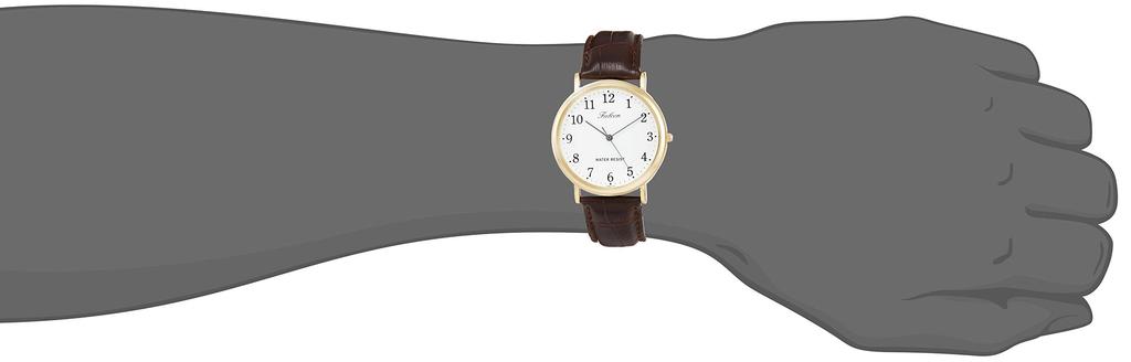 Citizen Brown Analog Waterproof Wristwatch with Leather Strap Q&Q Men's Q996-104