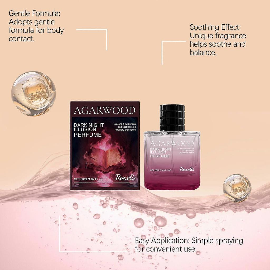 Roxelis Night Phantom Agarwood Perfume  Light And Elegant Fragrance, Fresh And Natural Scent, Long-Lasting Charm, Portable Niche Perfume