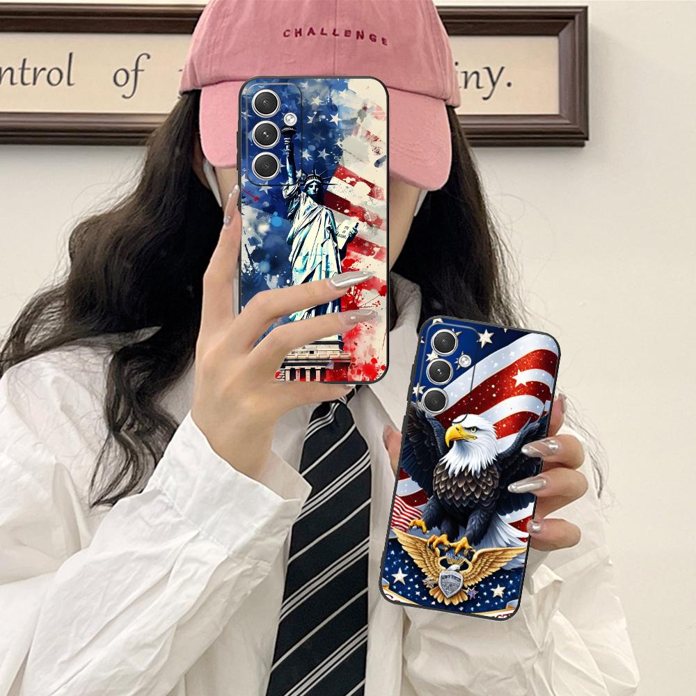 USA Amerika Flagge Handy Hülle für Samsung Galaxy S26 S25 S24 S23 S22 S21 S20 Note20 Plus FE Ultra Bunte Hülle Hülle