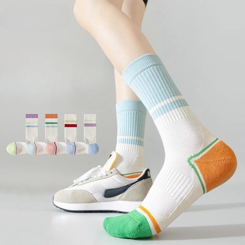 

Badminton Socks, Women s Mid-calf Anti-odor, Running and Skipping Rope Socks, Sports Thickened Towel Bottom, Anti-slip and Shock-absorbing 1 pair фіолетовий
