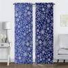 Cartoon Snowflake Partition Modern Living Room Curtains 2 Pieces Window Curtain Shades Halloween Decoration Blinds Kitchen Child