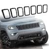 7Pcs Glossy Black Front Grille Erts Cover Trim Kit Grill Ring For Jeep Grand Cherokee 2017 2018