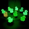 30 Pièces Mini Figurines Canard Lumineuses dans le Noir Statuettes Coquille d'Œuf en Résine Pour Jardins de Fées DIY Décoration d'Étagère de Table Cadeaux d'Anniversaire
