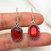 Red Garnet Jewelry, 925 Solid Sterling Silver Earrings, Handmade Gemstone Jewelry Earrings For Memorial Day
